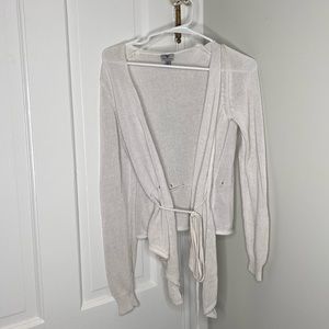 White cardigan cover up